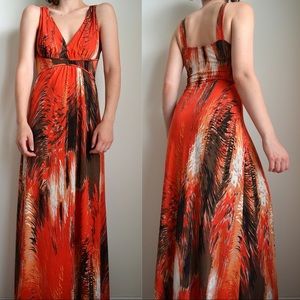 multicolor lightweight maxi dress from pena weekend
labeled size large